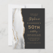 Carte grise dorée Agate Code QR 50e Anniversaire (Devant)