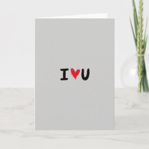 Carte grise Je t'aime cœur