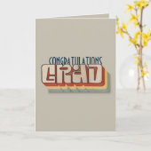Carte grise moderne retro 3D typographique (Fleur jaune)