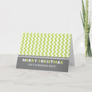 Carte grise verte de Joyeux Noël de nièce de