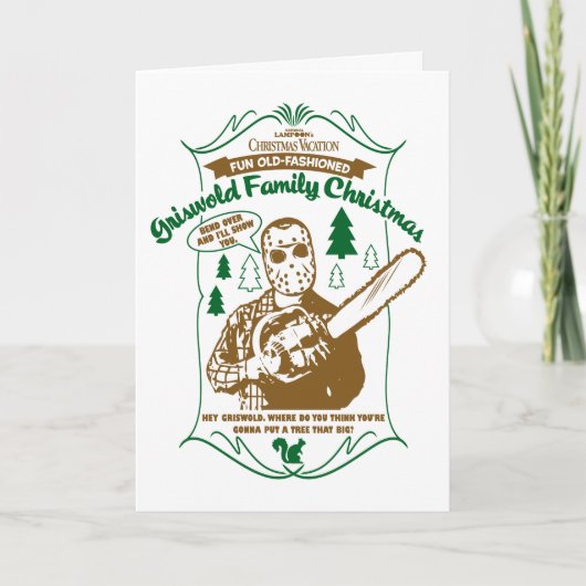 Carte Griswold Family Noël Tronçonneuse Graphique (Devant)