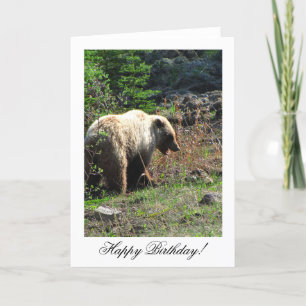 Carte Grizzly Oear Smile ; Joyeux anniversaire