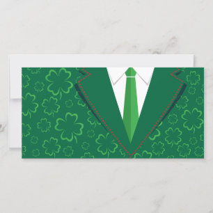 Carte Groen klavertje vier blaadjes. Saint Patrick's Day