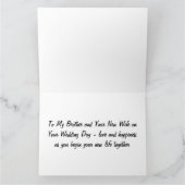 CARTE GROOM DANS SON TUX-FRÈRE LE JOUR DU MARIAGE (Intérieur)