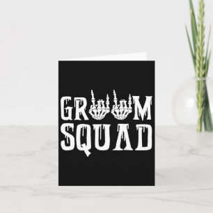 Carte Groom éffrayant Squad Mariage gothique Halloween B