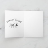 Carte Groom squad name date year bold letter bachelorett (Intérieur)