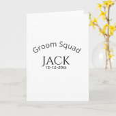 Carte Groom squad name date year bold letter bachelorett (Fleur jaune)