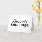 Carte Grooms Entourage Black (Fleur jaune)