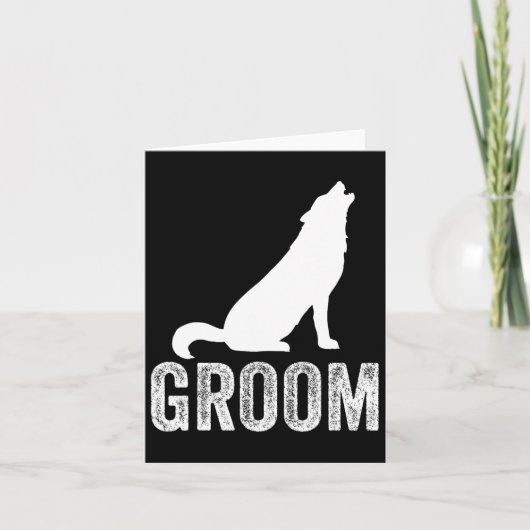 Carte Grooms Wolf Bachelor Mariage Groomsmen Team Party (Devant)