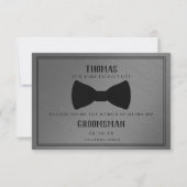 Carte Groomsman - Black Tied III Dark Grey (Devant)