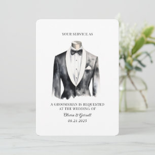 Carte Groomsman Black Tuxedo