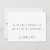 Carte | Groomsman de porteur d'alliances (Dos)