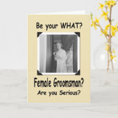 Carte Groomsman femme ? Les Groomsmaid ? (Fleur jaune)