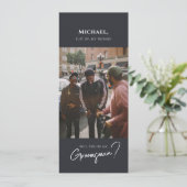 Carte Groomsman moderne avec photo (Debout devant)