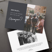 Carte Groomsman moderne avec photo