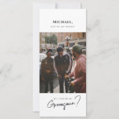 Carte Groomsman moderne avec photo (Devant)