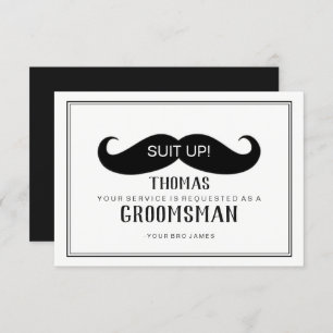 Carte Groomsman - Stache