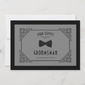 Carte Groomsman Vintage Luxe Flourdissant Proposition Ve (Devant)