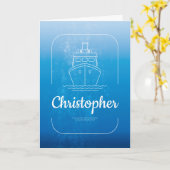 Carte Groomsman Wedding Party Nautical Cruise Ship (Fleur jaune)