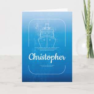 Carte Groomsman Wedding Party Nautical Cruise Ship