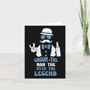 Carte Groomsmen Groom. L'Homme. Le Mythe. La Légende. -