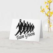 Carte Groomsmen Team Groom (Fleur jaune)