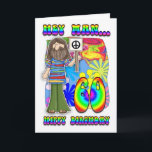 Carte Groovy 60th Birthday<br><div class="desc">Groovy 60th Birthday</div>