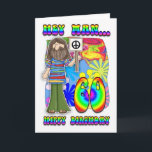 Carte Groovy 60th Birthday<br><div class="desc">Groovy 60th Birthday</div>