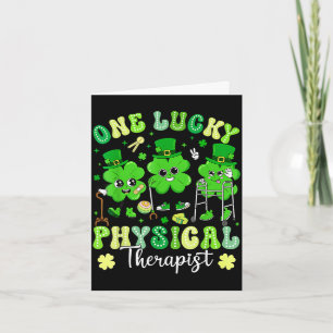 Carte Groovy chanceux physiothérapeute St Patrick's