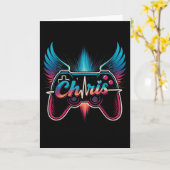 Carte Groovy Chris First Name D Chris Control Game Meme (Fleur jaune)