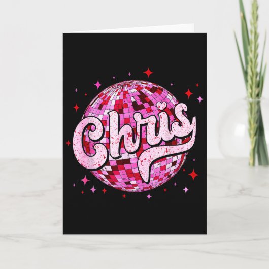 Carte Groovy Chris First Name D I Love Chris Tees Meme (Devant)