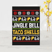 Carte Groovy Christmas Jingle Bells Taco Shells Ugly Xma (Fleur jaune)