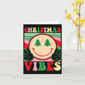 Carte Groovy Christmas Vibes Happy Christmas Day For Men (Fleur jaune)