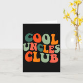 Carte Groovy Cool Uncles Club Funny New Uncle Men (Fleur jaune)