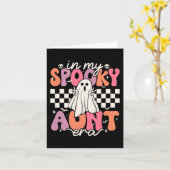 Carte Groovy Dans Mon Ère De Tante Effrayante Rétro Tant (Fleur jaune)