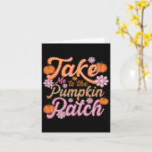 Carte Groovy Emmène-Moi Au Patch De Citrouille Automne F (Fleur jaune)