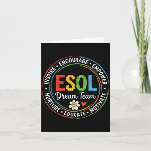 Carte Groovy esol équipe de rêve enseignants et étudiant