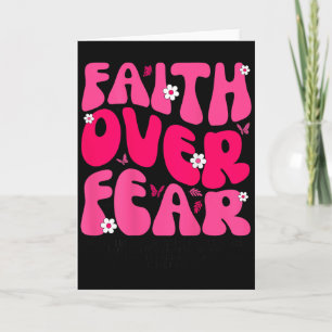 Carte Groovy Floral Foi Sur La Peur Religieux Dieu Chris