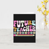 Carte Groovy Future Teacher Student Graduation Teacher I (Fleur jaune)