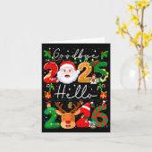 Carte Groovy Goodbye 2025 Hello 2026 Happy New Years Eve (Fleur jaune)