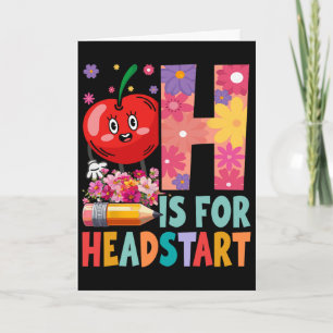 Carte Groovy H est pour Headstart drôle de retour à l'éc