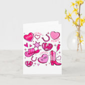 Carte Groovy Howdy Valentine Western Valentines Day Cowb (Fleur jaune)