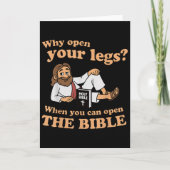 Carte Groovy Jesus Why Open Your Legs When You Can Open (Devant)