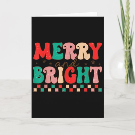 Carte Groovy Merry And Bright Christmas Matching Family (Devant)