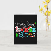 Carte Groovy Mother Baby Nurse Christmas Matching Xmas N (Fleur jaune)