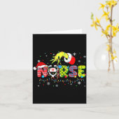Carte Groovy Nurse Christmas Xmas Santa Rn Cna Icu Scurb (Fleur jaune)