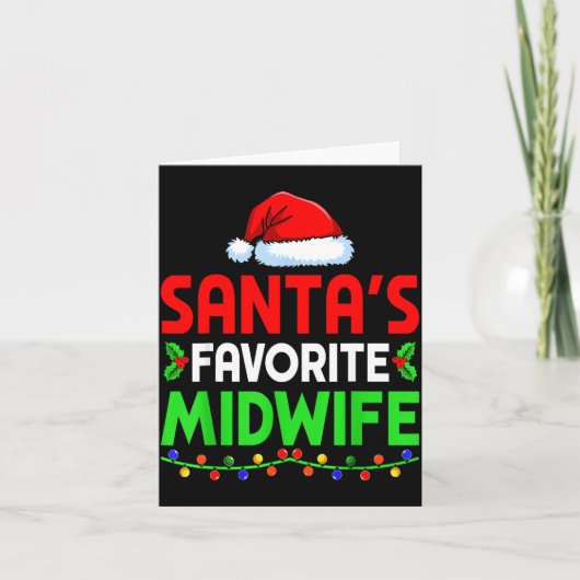 Carte Groovy Santa's Favorite Midwife Nurse Christmas Sa (Devant)