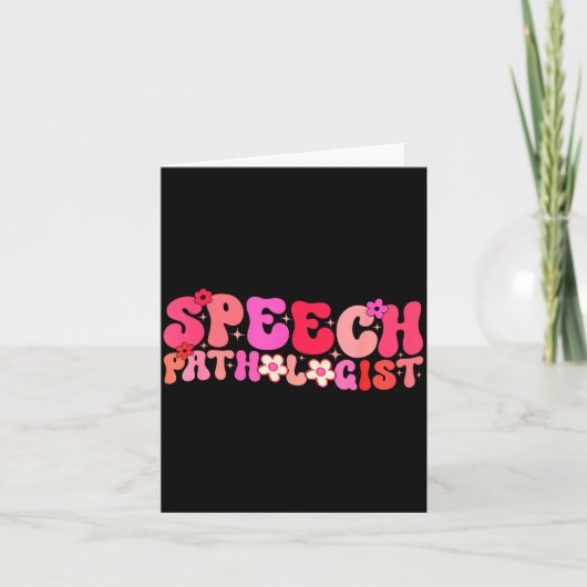 Carte Groovy Speech Pathologist Speech Language Therapy  (Devant)