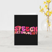 Carte Groovy Speech Pathologist Speech Language Therapy  (Fleur jaune)