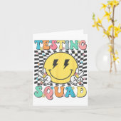 Carte Groovy Test Day Testing Squad Motivation Teacher S (Fleur jaune)